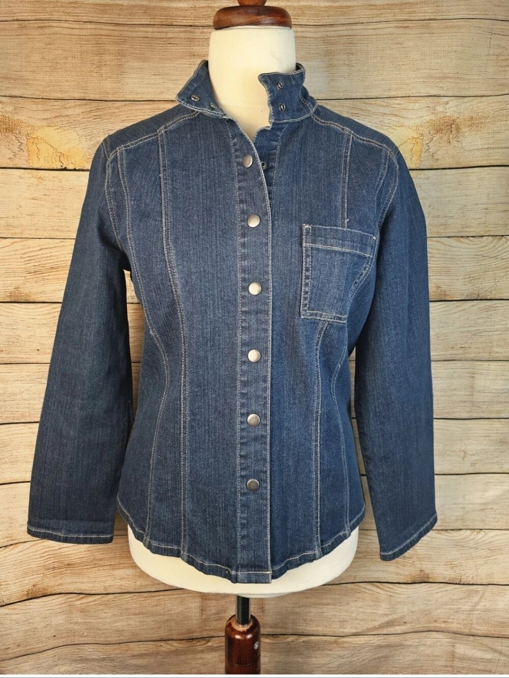 Additions by Chico's Heavy Denim Shirt Jacket Chico's Size 1 Medium